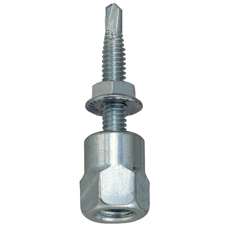 Dottie Rod Hanger, Steel, 1/4 in-20 x 1-1/2 in Size, 1-1/2" L, Carbon Steel Zinc Plated, 100 PK SSM38BR